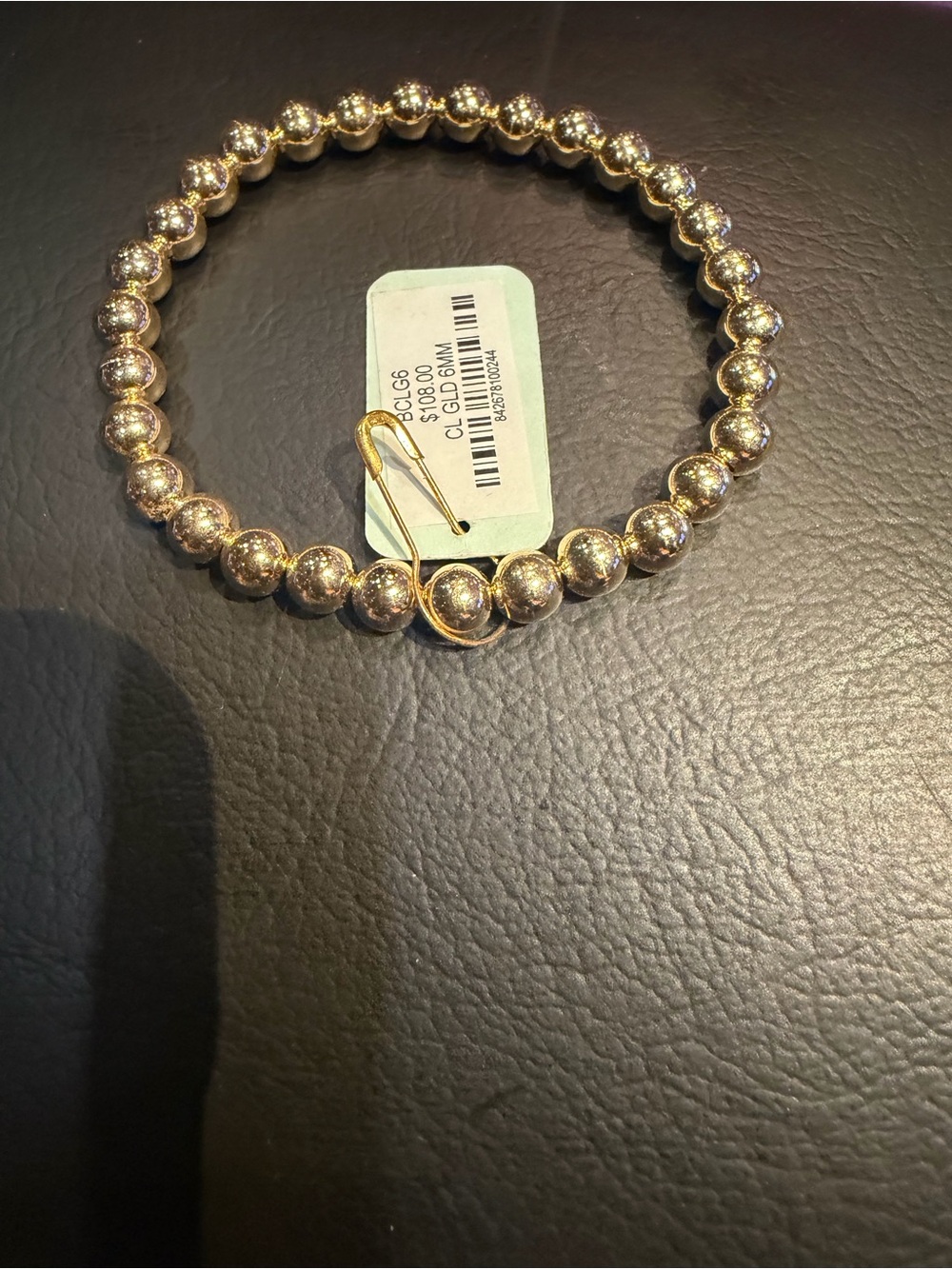 Enewton classic gold 6mm Gold Bead Stretch Bracelet NWT - Picture 2 of 2